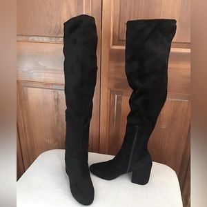 Bar III Gabrie Over the Knee Suede Boots